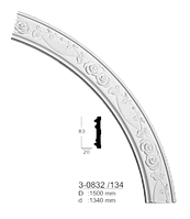 Дуга настінна Classic Home 3-0832/134 (d:1340) ,ліпний декор з поліуретану.