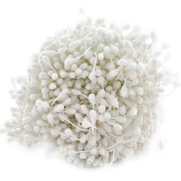 Тичинки цукрові БІЛІ, 65-85 ниток, 160 головок, фото 1