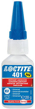 Клей цианоакрилатный моментальний Loctite 401, 20 гр