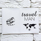 Обкладинка для паспорта Travel man 3 (білий), фото 4