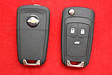 Викидний корпус ключа 3 кнопки Chevrolet cruze, aveo з 2010 р. під оригінал, фото 3