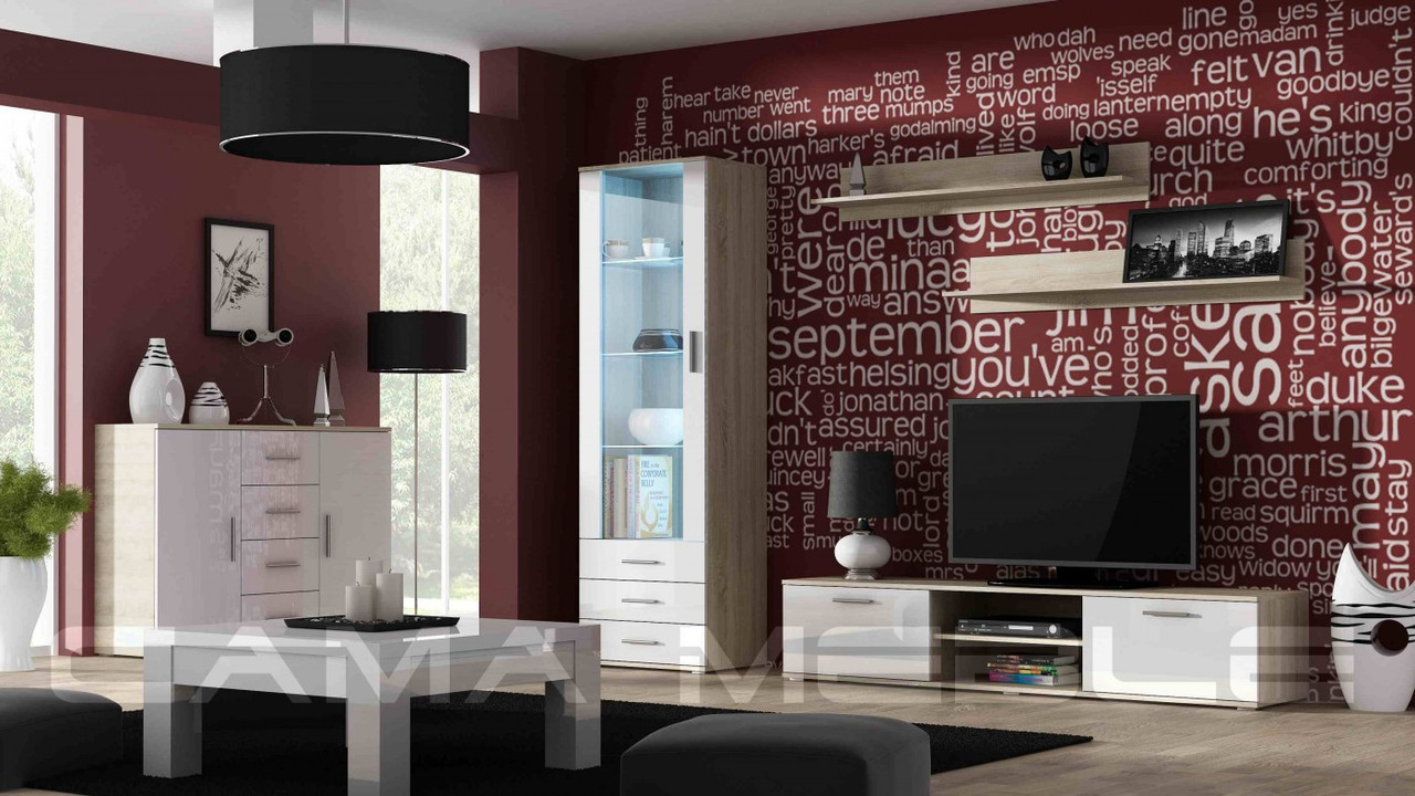 Вітальня Soho 2 Cama дуб сонома/білий глянець, фото 1