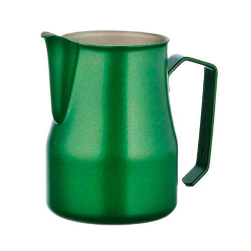 Молочник Motta Europa 500 мл Зелений, для молока, сталевий, Пітчер для еспресо для кав'ярні, з носиком