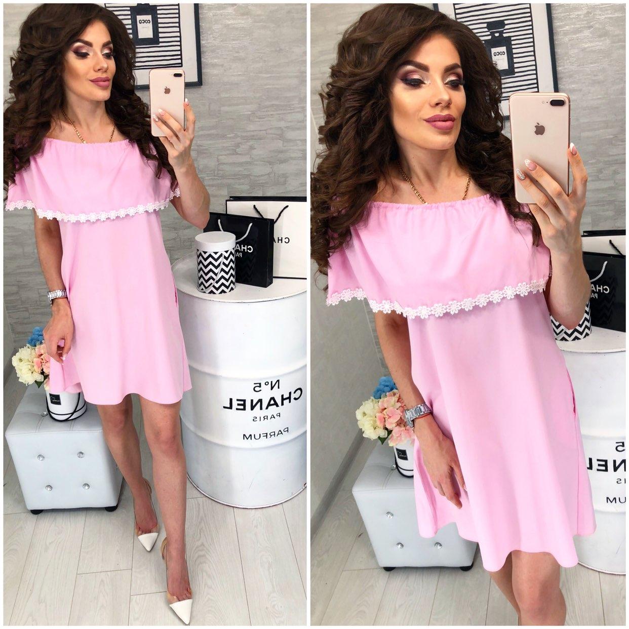 Плаття/сарафан вільного крою, арт 786, колір рожевий, фото 1