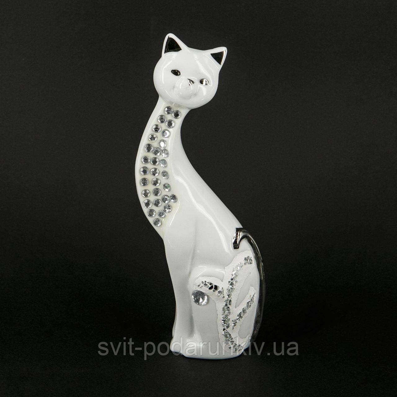 Статуетка біла кішка "Юсть" HYS21310, фото 1