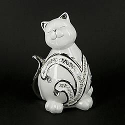 Порцелянові фігурки кішок декоровані склярусом HYS21364