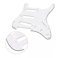 Пікгард для електрогітари SSS Fender Stratocaster ST China БІЛИЙ ПЕРЛАМУТР