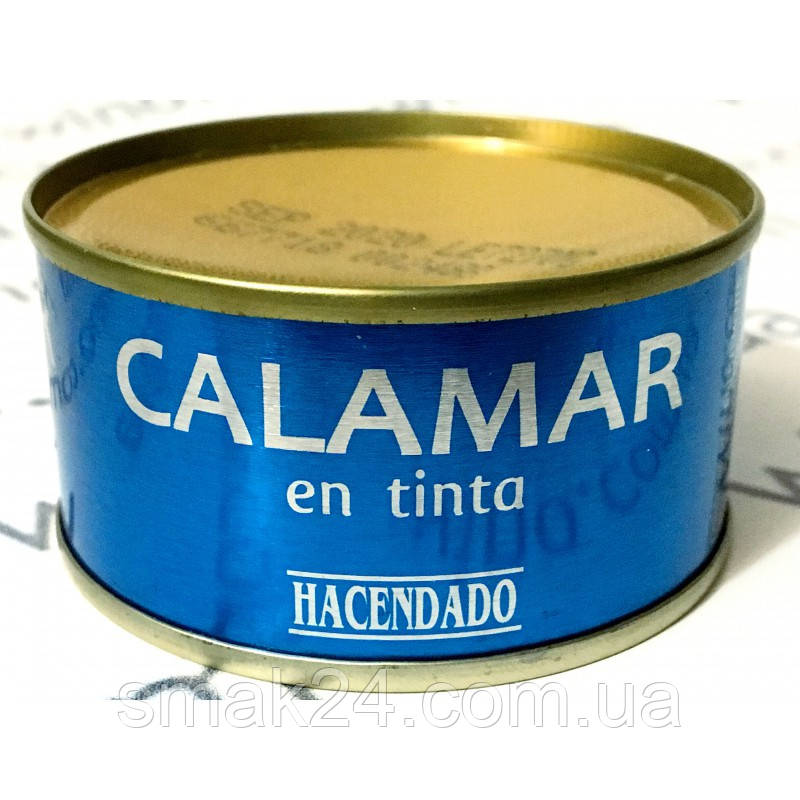 Кальмар кусочками без глютена в собственном соку (чернилах) Hacendado Calamar en tinta 240 г (3x80 г) - фото 2 - id-p988352807