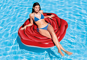 Надувний пліт Intex 58783 надувний матрац "Троянда" 137х132 см від 6 років, фото 3