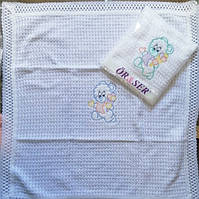 Ковдра дитяча 90*100 см. в'язана