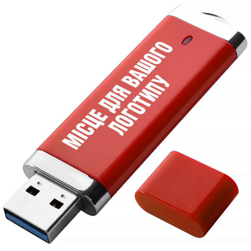 USB 3.0 Флеш накопичувач USB 16ГБ ЧЕРВОНИЙ (під нанесення) 0707-4-3.0-16GB | Юсб флешка