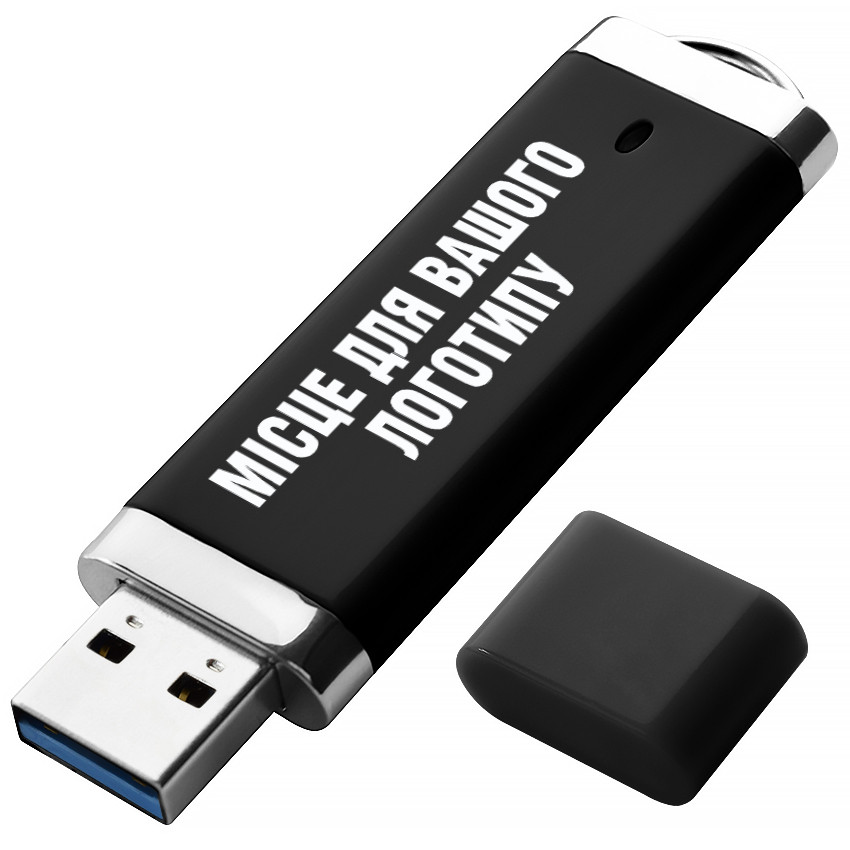 USB 3.0 Флеш накопичувач USB 64ГБ ЧОРНИЙ (під нанесення) 0707-6-3.0-64GB | Юсб флешка