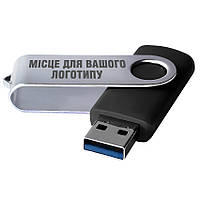 USB 3.0 Флеш накопитель USB 16ГБ ЧЕРНЫЙ (под нанесение) 0801-3-3.0-16GB | Юсб флешка