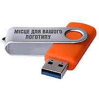 USB 3.0 Флеш накопитель USB 16ГБ ОРАНЖЕВЫЙ (под нанесение) 0801-6-3.0-16GB | Юсб флешка