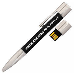 USB Флеш накопичувач РУЧКА 4ГБ ЧОРНИЙ (під нанесення) 1133-2-4GB | Юсб флешка