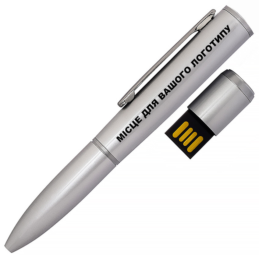 USB Флеш накопичувач РУЧКА 4ГБ ЧОРНИЙ (під нанесення) 1134-1-4GB | Юсб флешка