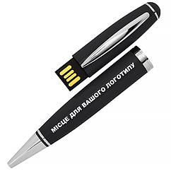 USB Флеш накопичувач РУЧКА 8ГБ ЧОРНИЙ (під нанесення) 1122-2-8GB | Юсб флешка