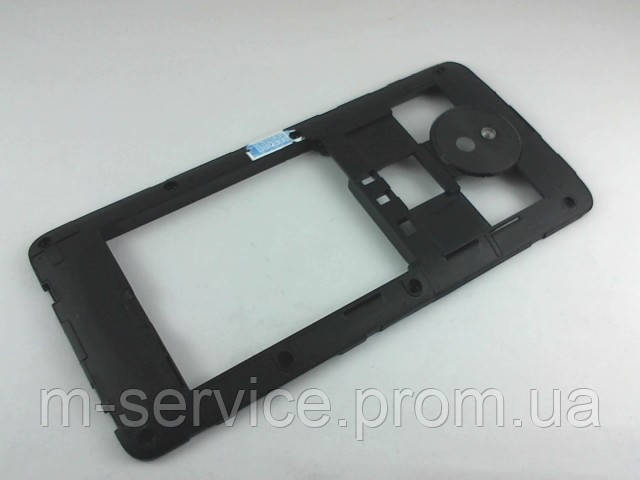 Корпус HTC Desire 609d CDMA+GSM середня частина зі склом камери Black, Б/У, фото 1