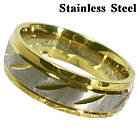 Обручку 6 мм під Золото Комбіноване, з Нержавіючої Сталі р 19,20,21, фото 4