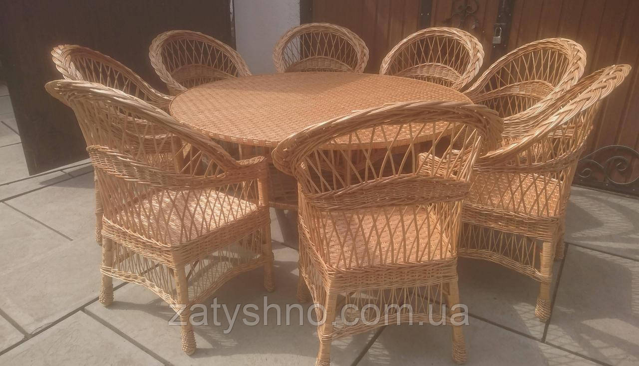 Плетені 8 крісел і великий плетений із лози - фото 3 - id-p988514186
