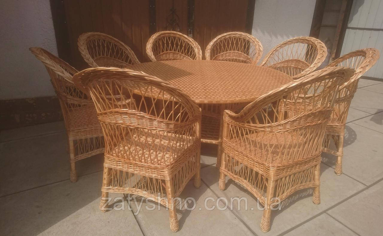 Плетені 8 крісел і великий плетений із лози - фото 5 - id-p988514186