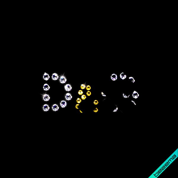 Аплпикации на босоніжки Логотип (Скло,5мм-біл.,3мм-зол.)