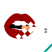 Термодрук на кюлоти Губи [Свій розмір і матеріали в асортименті]