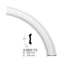 Дуга настенная Classic Home 4-0802/74 (d:740) ,лепной декор из полиуретана.