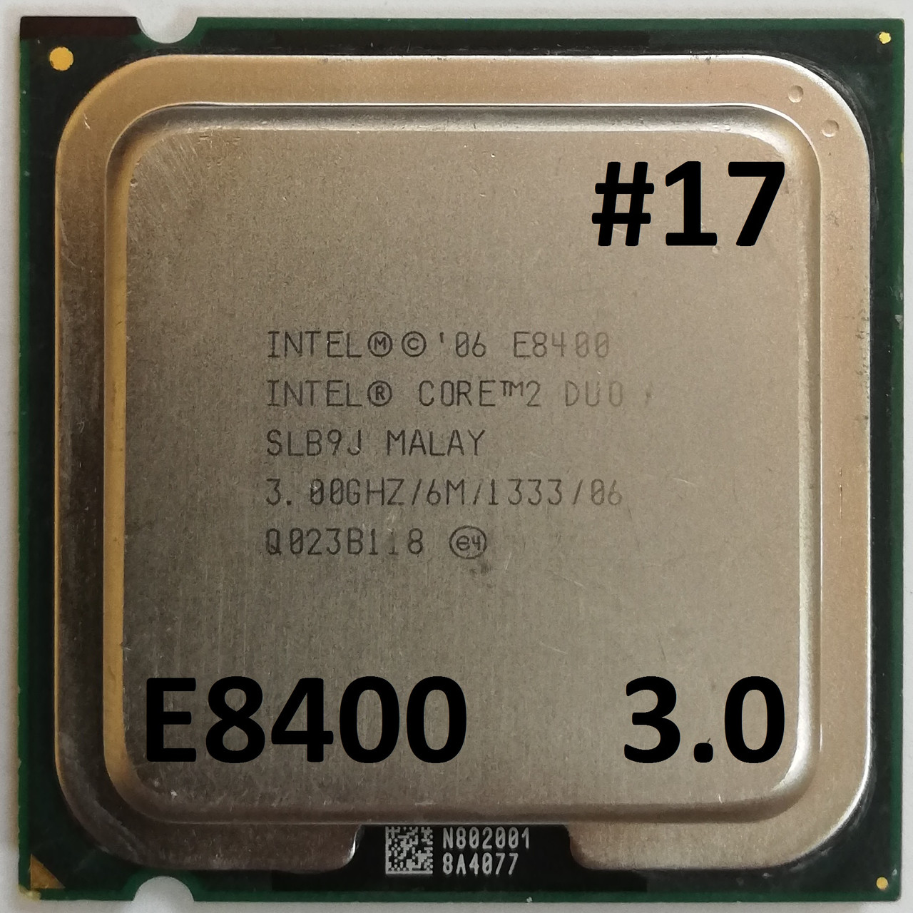 Процессор ЛОТ#17 Intel® Core™2 Duo E8400 SLB9J 3.00GHz 6M Cache 1333 MHz FSB Socket 775 Б/У