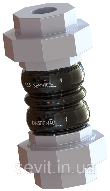 Вставка антивібраційна муфтова T.I.S service (Італія) N310 DN80 PN10 (ДУ80 РУ10) ТІС, фото 1