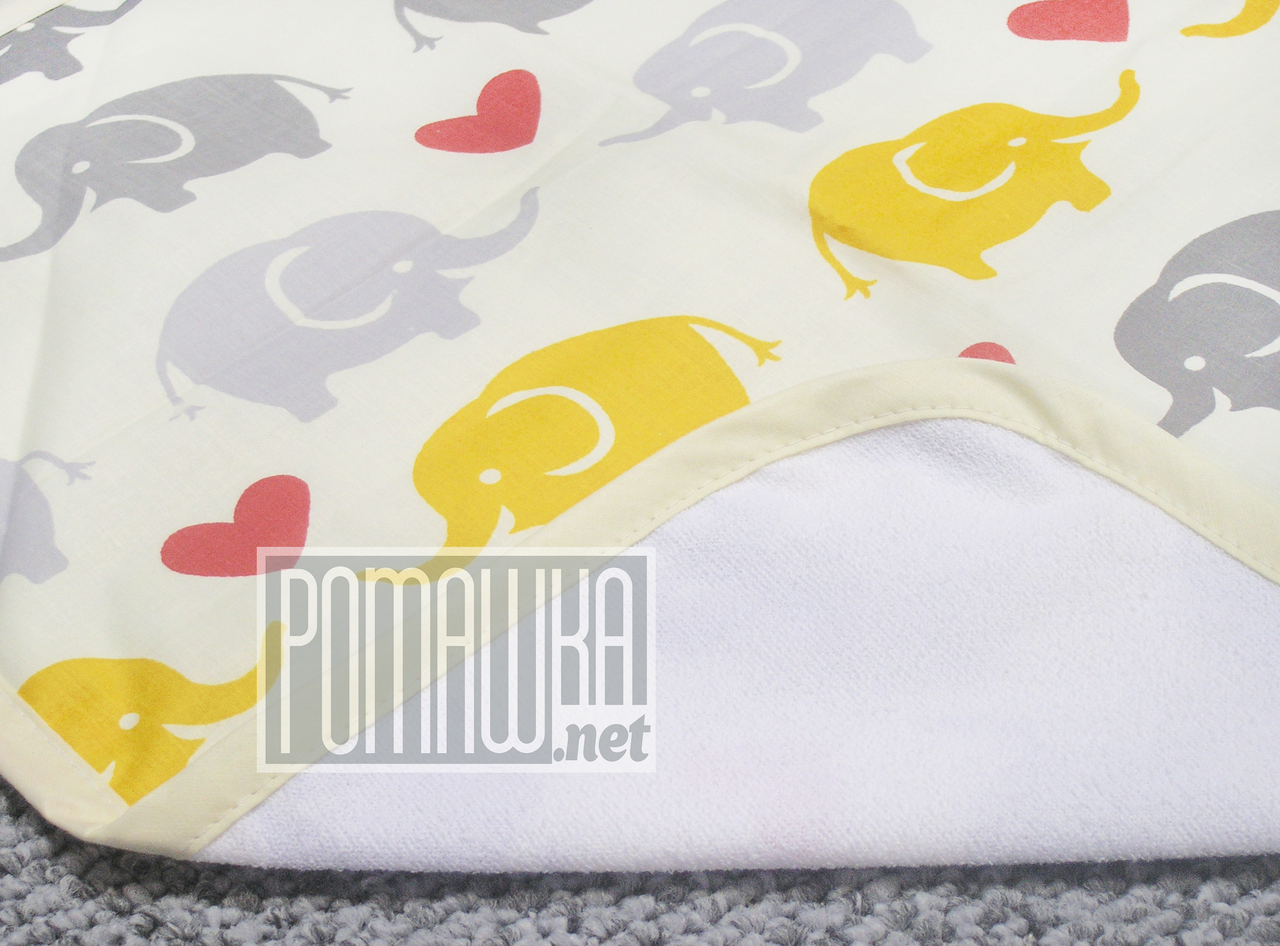 Дитяча водонепроникна пелюшка 80х60 для новонароджених дітей вбирає двостороння 4242 Жовтий