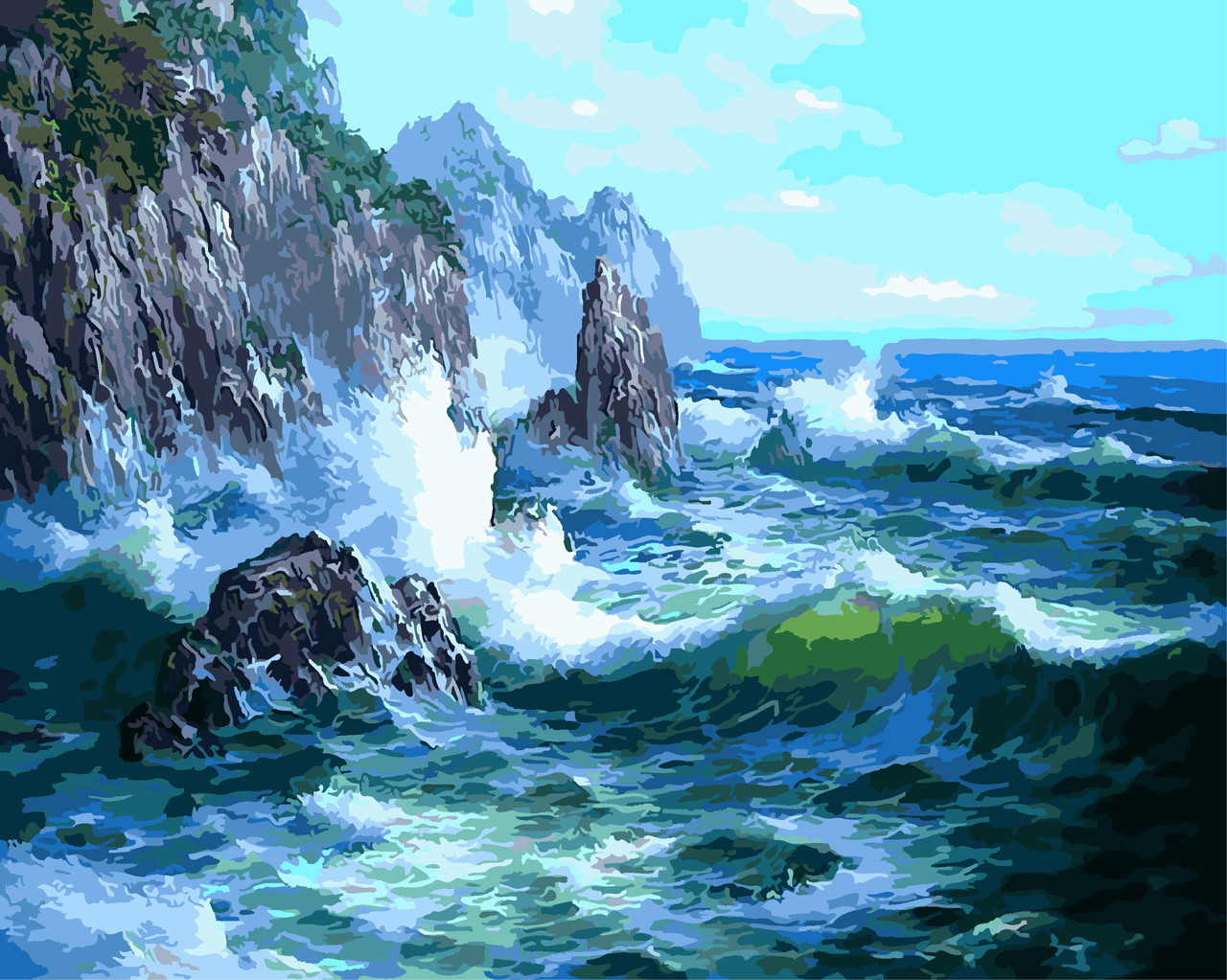 Картина за номерами ArtStory Прибій (AS0536) 40 х 50 см