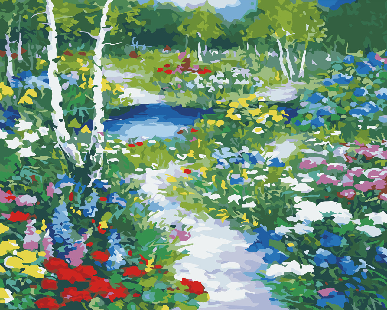 Картина за номерами ArtStory Квіткова галявина (AS0545) 40 х 50 см