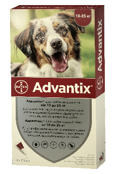 Адвантикс Bayer Advantix краплі для собак вагою 10-25 кг 4 піпетки