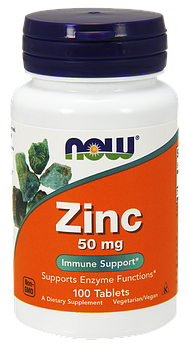 Zinc 50 mg (100 tabs) NOW