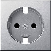 Накладка для розетки з з/к Merten SM алюміній MTN2331-0460