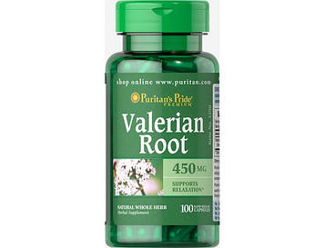 Valerian Root 450 mg (100 caps) Puritan's Pride