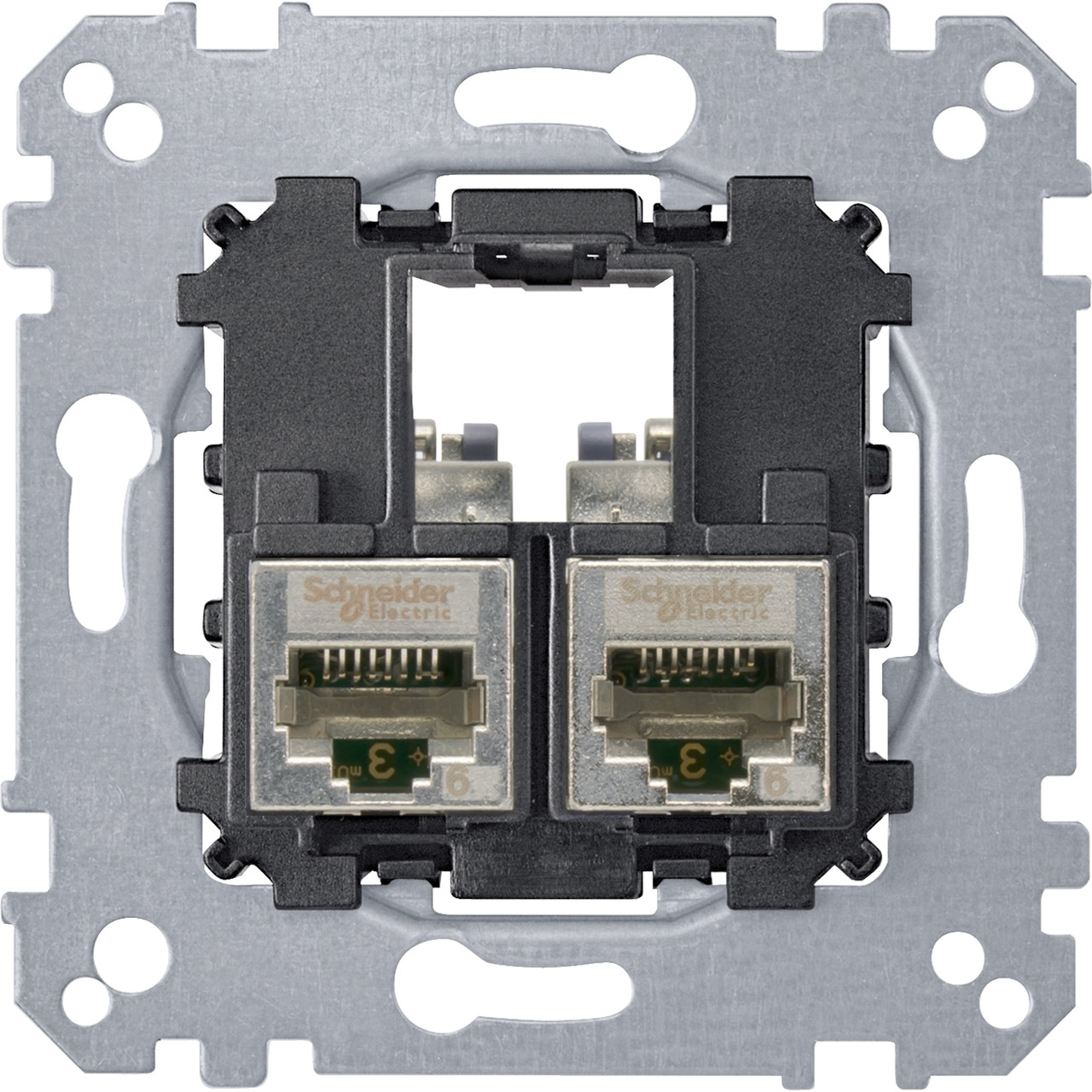 Механізм розетки 2хRJ45 5 категорія FTP Merten MTN4575-0012