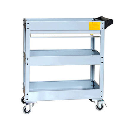 Тележка инструментальная (1 секция, 3 полки) G.I.KRAFT GI37102 (для автосервиса, для инструмента, передвижная), фото 3