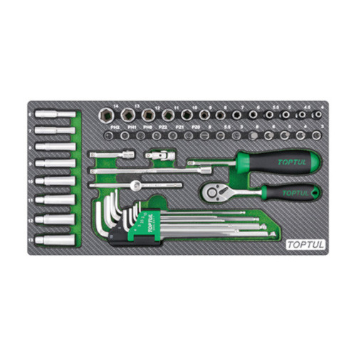 Інструмент в ложементі комбінований 1/4" 50ед. (тип А) TOPTUL GEA5004