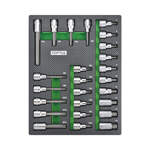 Набор бит в ложементе 25ед. (тип В) TOPTUL GEB2501