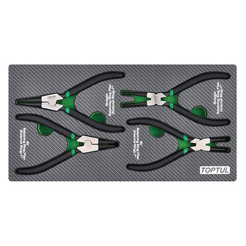 Набір знімачів стопорних кілець в ложементі 4ед. (тип А) TOPTUL GEA0408