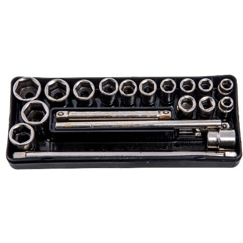 Набір торцевих головок ЧН — 16 (8~19, 21, 22 мм + 140ір, 2 подовжувачі, вороток) (Чорнигів) ЧН16