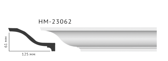 Карниз стельовий гладкий Classic Home HM-23062 , ліпний декор з поліуретану