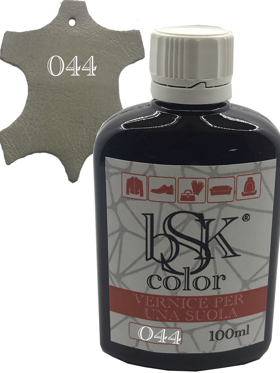 Фарба для гладкої шкіри "bsk-color" 100ml колір бежева галька, фото 1