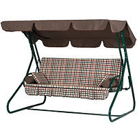 Садові гойдалки "Графиня" Бязь Кольорова дрібна клітка 2140002