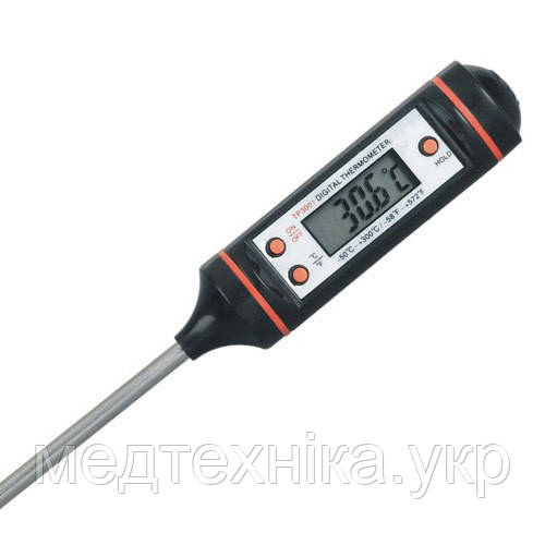 Цифровой кухонный термометр TP-3001 (от-50до +300°С ) С функцией Hold и C/F, фото 1