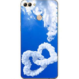 Чохол з картинкою силіконовий для Huawei Y9 2018 Небо сердечка