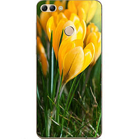 Чохол з картинкою силіконовий для Huawei Y9 2018 Жовті квіти