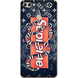 Чохол з картинкою силіконовий для Huawei Y9 2018 Supreme змія